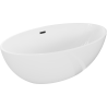 Mexen Nike freistehende Badewanne 175 x 100 cm, weiß, Überlauf schwarz - 54071751000-70