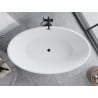 Mexen Nike freistehende Badewanne 175 x 100 cm, weiß, Überlauf schwarz - 54071751000-70