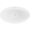 Mexen Nike freistehende Badewanne 175 x 100 cm, weiß, Überlauf gebürsteter Nickel - 54071751000-97