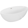 Mexen Nike freistehende Badewanne 175 x 100 cm, weiß, Überlauf gebürsteter Nickel - 54071751000-97
