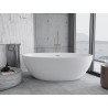 Mexen Nike freistehende Badewanne 175 x 100 cm, weiß, Überlauf gebürsteter Nickel - 54071751000-97