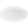 Mexen Nike freistehende Badewanne 175 x 100 cm, weiß/schwarz, weißer Überlauf - 54071751075-20