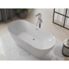 Mexen Roxy freistehende Badewanne 180 x 85 cm, weiß, Überlauf chrom - 51201808500-01