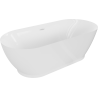 Mexen Roxy freistehende Badewanne 180 x 85 cm, weiß, Überlauf weiß - 51201808500-20