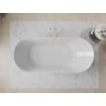 Mexen Roxy freistehende Badewanne 180 x 85 cm, weiß, Überlauf weiß - 51201808500-20