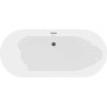 Mexen Roxy freistehende Badewanne 180 x 85 cm, weiß, Überlauf schwarz - 51201808500-70