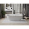 Mexen Roxy freistehende Badewanne 180 x 85 cm, weiß, Überlauf schwarz - 51201808500-70