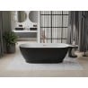 Mexen Roxy freistehende Badewanne 180 x 85 cm, weiß/schwarz, Überlauf roségold - 51201808575-60