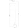 Mexen Rumba freistehende Waschtischarmatur, Chrom - 73534-00