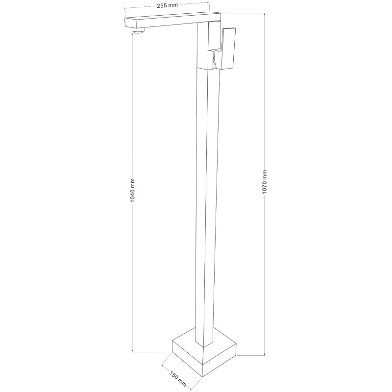 Mexen Urano freistehende Waschtischarmatur, Chrom - 75234-00