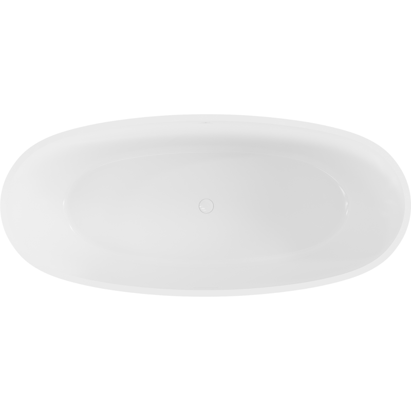 Mexen Torino freistehende Badewanne aus Konglomerat 155 x 78 cm, weiß glänzend - 57271557810