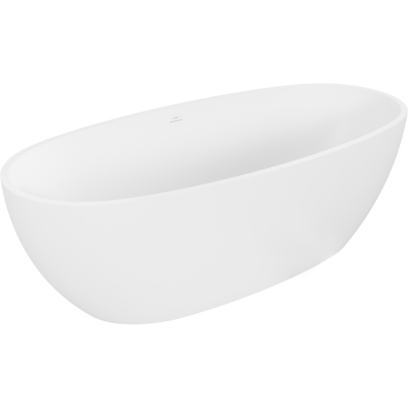 Mexen Torino freistehende Badewanne aus Konglomerat 175 x 78 cm, weiß matt - 57271757800