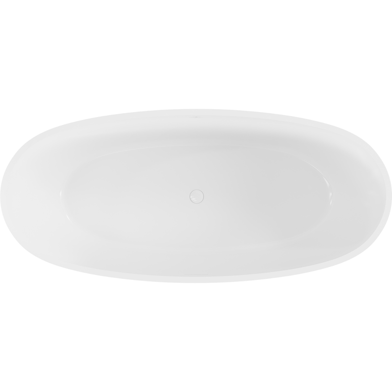 Mexen Torino freistehende Wanne aus Konglomerat 175 x 78 cm, weiß glänzend - 57271757810