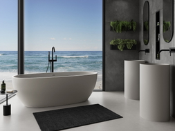 Mexen Torino freistehende Wanne aus Konglomerat 175 x 78 cm, Beton matt - 57271757861