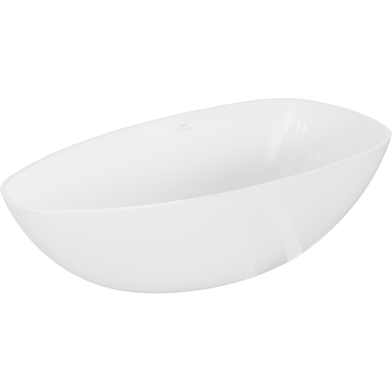 Mexen Imola freistehende Badewanne aus Konglomerat 150 x 77 cm, weiß glänzend - 57281507610