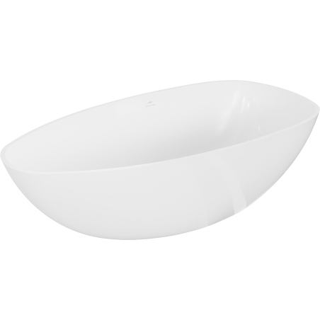 Mexen Imola freistehende Badewanne aus Konglomerat 150 x 77 cm, weiß glänzend - 57281507610