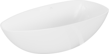 Mexen Imola freistehende Badewanne aus Konglomerat 150 x 77 cm, weiß glänzend - 57281507610