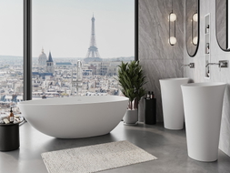 Mexen Imola freistehende Wanne aus Konglomerat 160 x 81 cm, weiße Matt - 57281608000