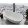 Mexen Imola freistehende Wanne aus Konglomerat 160 x 81 cm, weiß glänzend - 57281608010