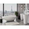 Mexen Imola freistehende Wanne aus Konglomerat 160 x 81 cm, weiß glänzend - 57281608010