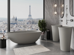 Mexen Imola freistehende Badewanne aus Konglomerat 170 x 88 cm, Beton matt - 57281708561