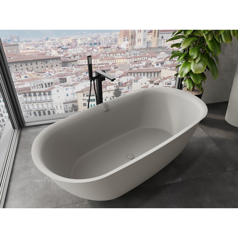 Mexen Siena freistehende Wanne aus Konglomerat 170 x 80 cm, Beton matt - 57291708061