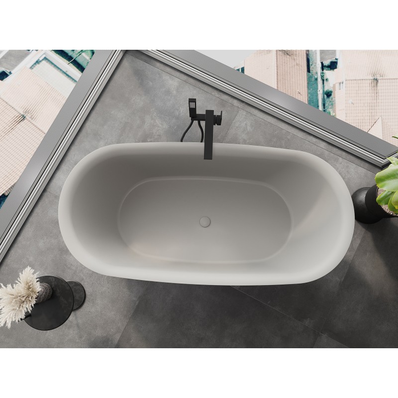 Mexen Siena freistehende Wanne aus Konglomerat 170 x 80 cm, Beton matt - 57291708061