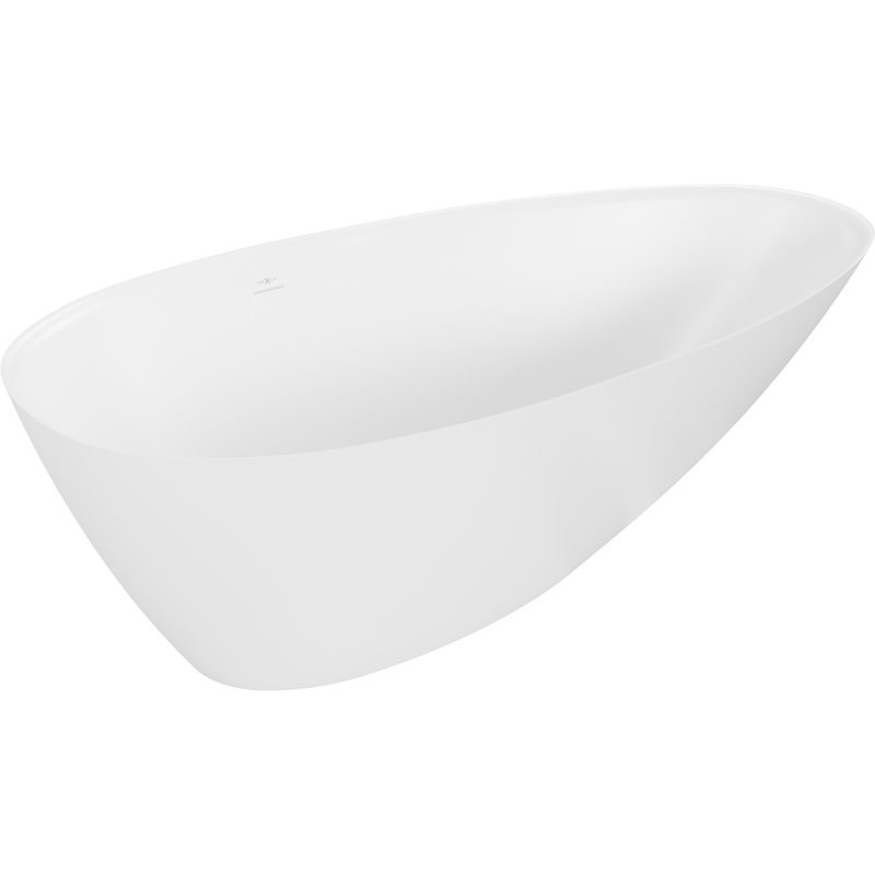 Mexen Milano freistehende Badewanne aus Konglomerat 150 x 82 cm, weiß matt - 57301508500
