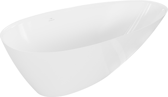 Mexen Milano freistehende Badewanne aus Konglomerat 150 x 82 cm, weiß glänzend - 57301508510