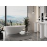 Mexen Milano freistehende Badewanne aus Konglomerat 150 x 82 cm, weiß glänzend - 57301508510