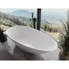 Mexen Milano freistehende Badewanne aus Konglomerat 150 x 82 cm, weiß glänzend - 57301508510