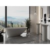 Mexen Milano freistehende Badewanne aus Konglomerat 170 x 86 cm, Beton matt - 57301708561