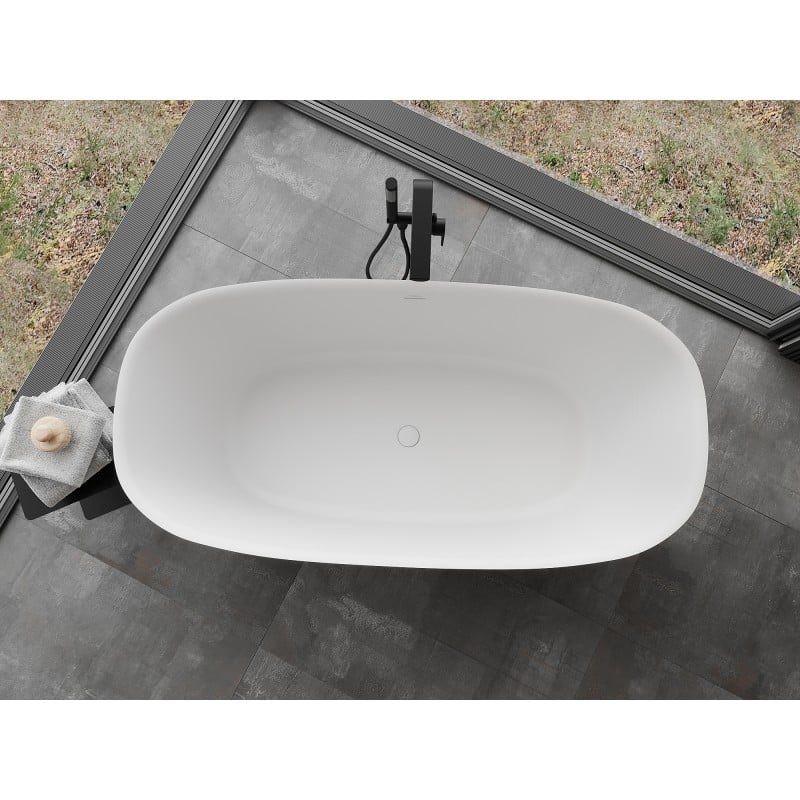Mexen Como freistehende Wanne aus Konglomerat 150 x 82 cm, weiß matt - 57311508200