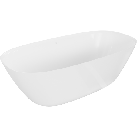 Mexen Como freistehende Badewanne aus Konglomerat 150 x 82 cm, weiß glänzend - 57311508210
