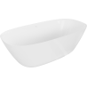 Mexen Como freistehende Badewanne aus Konglomerat 150 x 82 cm, weiß glänzend - 57311508210