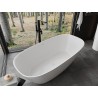 Mexen Como freistehende Badewanne aus Konglomerat 150 x 82 cm, weiß glänzend - 57311508210