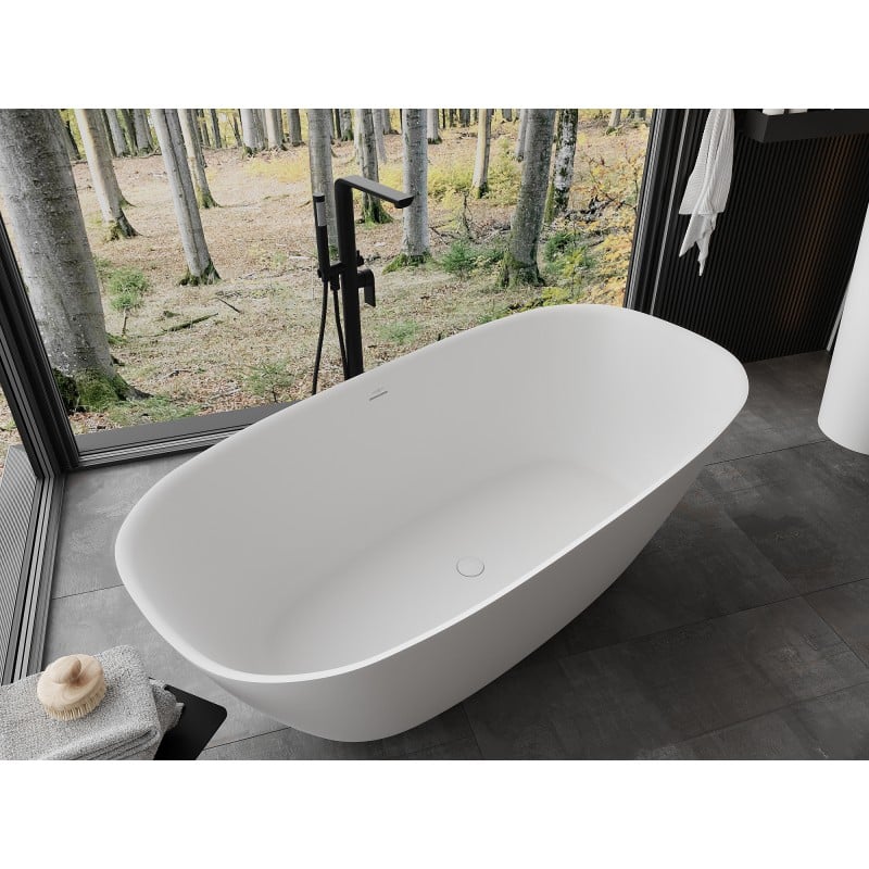 Mexen Como freistehende Badewanne aus Konglomerat 170 x 82 cm, weiß matt - 57311708200