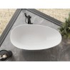 Mexen Milano freistehende Badewanne aus Konglomerat 150 x 82 cm, weiß glänzend - 57301508510
