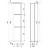 Mexen X-Wall-K Wandeinbau-Regal aus Konglomerat 93,2 x 20,7 cm, weiß - 1900932010