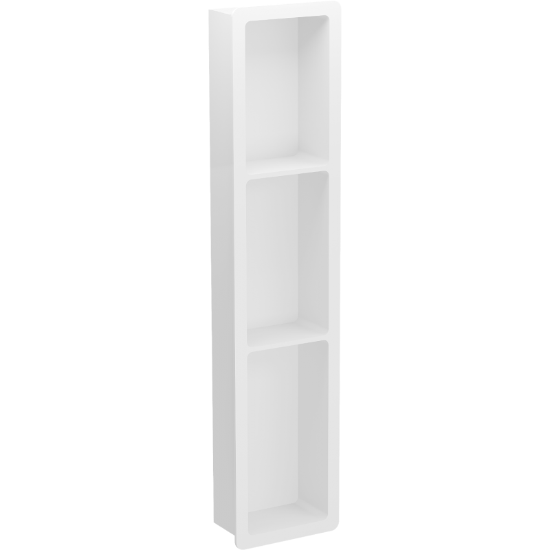 Mexen X-Wall-K Wandeinbau-Regal aus Konglomerat 93,2 x 20,7 cm, weiß - 1900932010