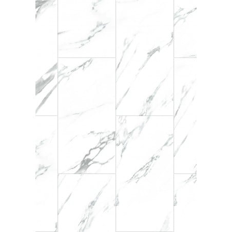 Mexen Glacier White Vinylböden 610 x 305 mm SPC 6,5 mm, IXPE 1,5 mm, 4 V-Fuge, Jazz White - F1151-0610-305-505-4V1-90