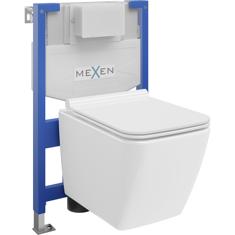 Mexen Vega Unterputz-WC-Set Fenix XS-F mit WC-Schüssel und Soft-Close-Sitz, weiß glänzend - 68030654000