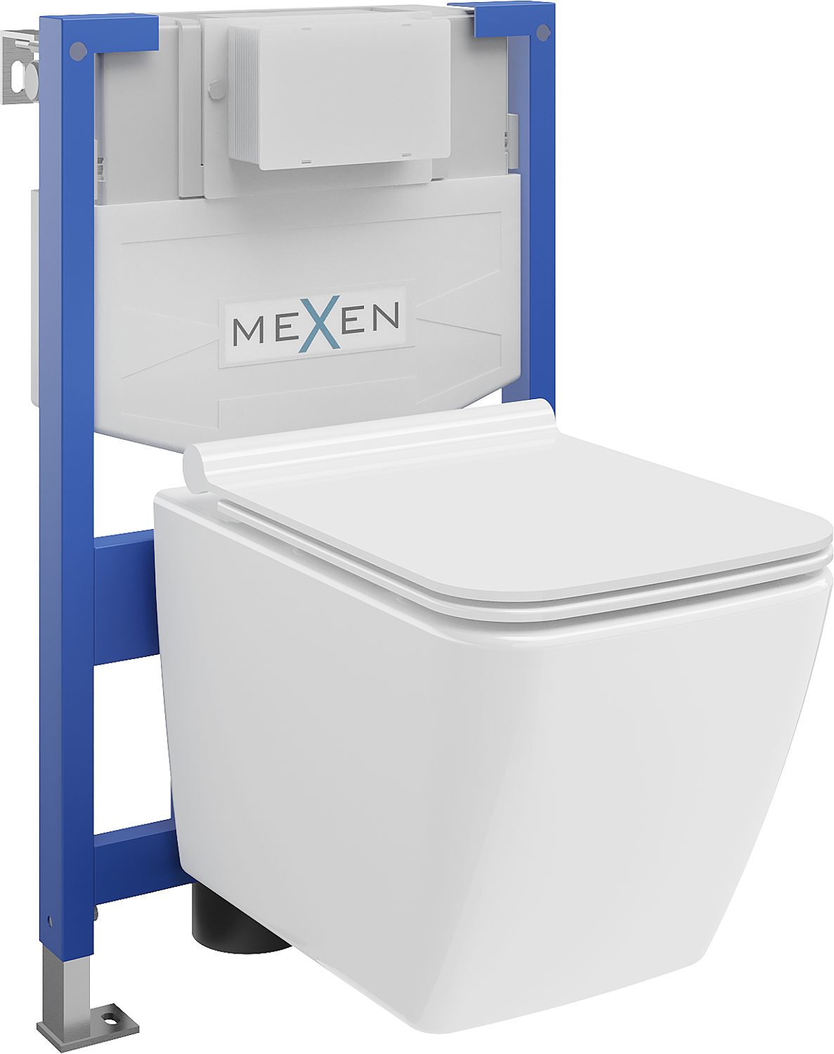 Mexen WC-Unterputzmontageset Felix XS-F Rahmen mit WC Vega mit Absenk-Automatik, Weiß - 68030654000