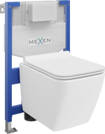 Mexen WC-Unterputzmontageset Felix XS-F Rahmen mit WC Vega mit Absenk-Automatik, Weiß - 68030654000