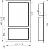 Mexen X-Wall-S Nischenablage SMC mit Flansch 68,6 x 40,7 cm, Weiß - 1901694109