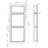 Mexen X-Wall-S SMC-Nischenregal mit Flansch 99,1 x 40,7 cm, weiß - 1901994109