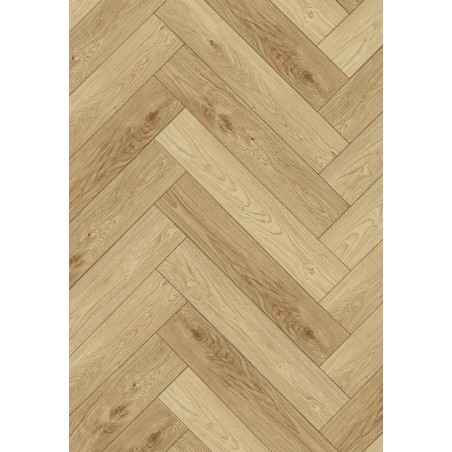 Mexen Anniston Vinylplatten Fischgrät 635 x 127 mm SPC 6,5 mm, IXPE Unterlage 1,5 mm, 4 V-Fuge, Eiche