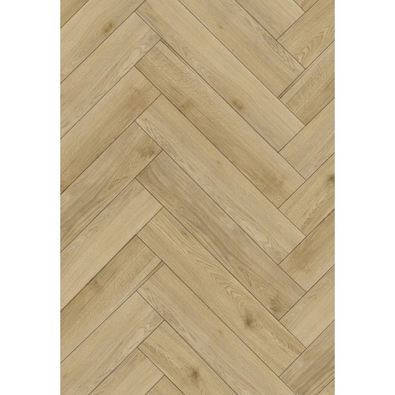 Mexen Charter Oak Vinylplatten Fischgrät 635 x 127 mm SPC 6,5 mm, Unterlage 1,5 mm, 4 V-Fuge, Eiche - F1169-0635-127-505-4V1-01