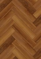 Mexen Lubbock  Vinylplatten Fischgrät 635 x 127 mm SPC 6,5 mm, IPEX Unterlage 1,5 mm, 4 V-Fuge, Teak