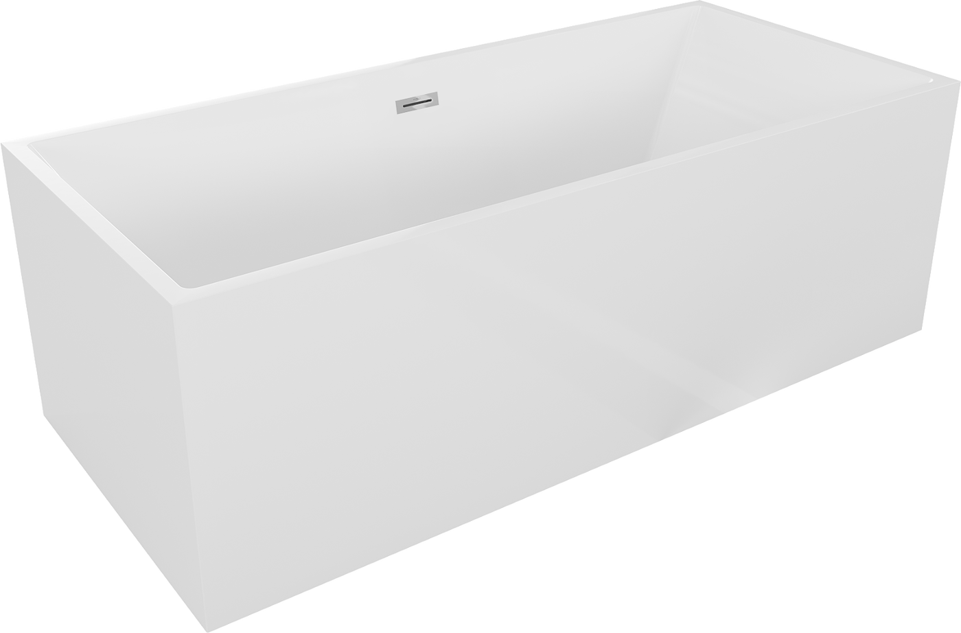 Mexen Vigo freistehende Badewanne 178,5 x 80 cm, weiß, Überlauf chrom - 51251788000-01